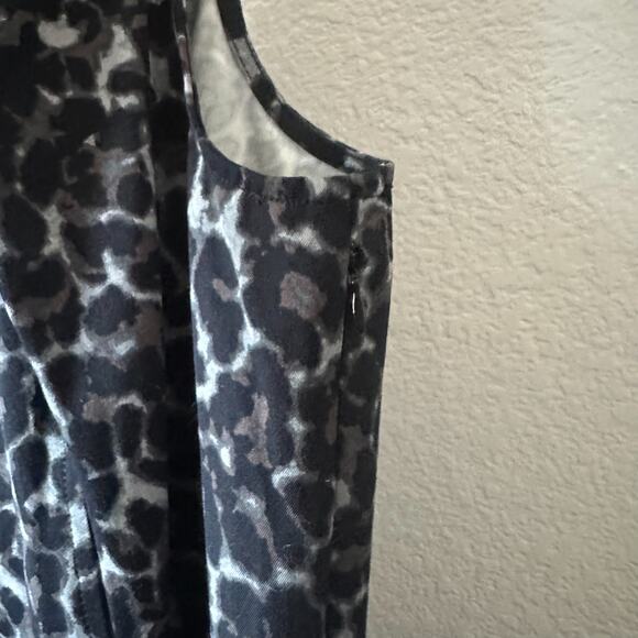 Black Snow Leopard Isaac Mizrahi Plus Size 22W Mini Dress - Picture 5 of 6